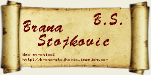 Brana Stojković vizit kartica